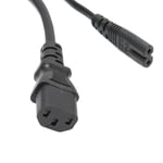 Power Cord 10A 250V IEC320 C14 To C13 C7 Power Cord PVC 32cm 1 In 2 Out Design