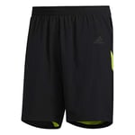 adidas Own The Run SHO Sport Shorts - Black/Semi Solar Slime, XS5