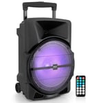 Pyle, Big Speakers Wireless Bluetooth- Portable Speaker, PA, Sound System, 1200W Powered Speakers, PA Speaker, DJ Speakers– indoor/outdoor, Loudspeaker with USB/MP3/AUX 3.5mm Input, Lights & FM Radio