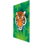 Tiger Ceramic Tile Picture Plaque Sign Jungle Wall Art Kate Pearson 30x20cm