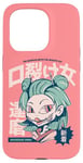 Coque pour iPhone 15 Pro Kuchisake Onna, horreur japonaise, Yokai, anime, folklore japonais