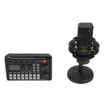 Podcast Equipment Bundle Live Sound Card With Cardioid Condenser Mic For Podcast