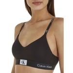 Calvin Klein BH CK96 String Bralette Svart bomull X-Small Dam