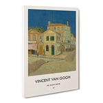 The Yellow House By Vincent Van Gogh Exhibition Museum Painting Canvas Wall Art Print Ready to Hang, Framed Picture for Living Room Bedroom Home Office Décor, 24x16 Inch (60x40 cm)