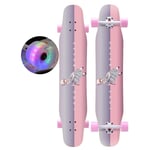 47 Pouces Dancing Longboard avec Flash Wheel Pro Cruiser Skateboards Deck Complet Double Kick Concave Freeride Carving Skateboard Charge 400 LB pour Les Adolescents Adultes