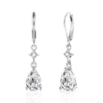 ALEXCRAFT Boucles d'oreille Femme Argent 925 Boucle D Oreille Strass Longue Femme En Argent Boucles d'oreilles Zirconium Femme