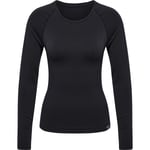 hummel Tif Seamless Langermet Trenings T-skjorte Dame - Svart - str. L