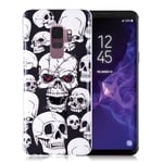 Samsung Galaxy S9 Skal med ett unikt motiv - Döskallar