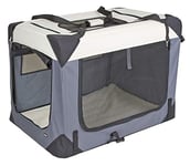 Kerbl Boîte de Transport Journey pour Chien Gris/Beige 81 x 58 x 58 cm