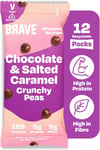 BRAVE Crunchy Peas: Chocolate & Salted Caramel - Delicious Healthy Snacks - - in