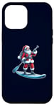 iPhone 12 Pro Max Stand-up Paddleboarding Santa Funny Hobbies Christmas Pajama Case