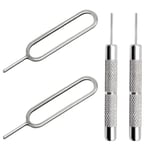 AYWFEY 4 Pcs SIM Card Removal Openning Tool Tray Eject Pins Needle Opener Ejector Compatible with All iPhone iPad HTC Samsung Galaxy Cell Phone Smartphone Watchchain Link Remover