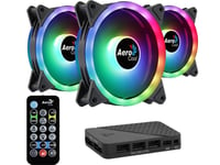 Aerocool Duo 12 Pro, Fan, 12 Cm, 1000 Rpm, 19,7 Db, 33,4 Cfm, Svart