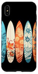 Coque pour iPhone XS Max Planche de surf tropicale colorée Art Hibiscus Beach Vibes