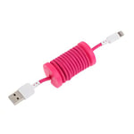 PHILO Lightning MFI Cable and Spool for Apple Device - Neon Pink