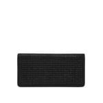 KG Kurt Geiger Womens Suedette Fleur Clutch Bag - Black - One Size