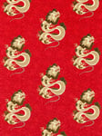 Sanderson Water Dragon Velvet Furnishing Fabric, Cinnabar Red