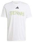 adidas Homme Tennis Hi Visibility Interview Graphic Tshirt, White, XXL