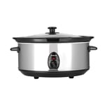 San Antonio Oval Slow Cooker 6.5L Silver