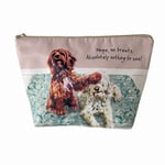 Little Dog Laughed Absolutely Nothing To See Wash Bag Wipeable Zip Toiletry Bag