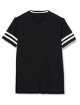 Build Your Brand Stripe Jersey Tee T-Shirt Homme, Noir/Blanc, XXL