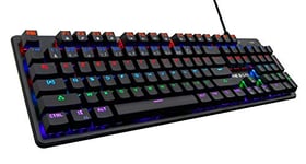 The G-Lab Keyz Carbon V3 Clavier Mécanique Gamer Layout AMERICAIN - Blue Switch Haute Qualité de Frappe - Clavier Gaming Rétroéclairage LED Multicolore, Anti-ghosting Total