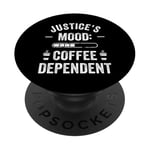 JUSTICE Personalized Cute Coffee Girls JUSTICE Name PopSockets Adhesive PopGrip