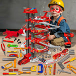 Kids 116PCS Car Parking Garage Set With Construction Tool Pretend Play Set Game