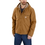 Carhartt Washed duck sherpa lined Jacka, Herr, Carhartt® brown, M