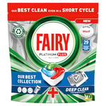 Fairy Platinum Plus Deep Clean Dishwasher Tablets, Fresh Herbal Breeze, 29 Tablets, Our Best Cleaning For A Clean Like New, Removes Dullness & Prevents Limescale