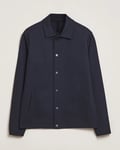 Harris Wharf London Loro Piana Cavalry Twill Coach Jacket Navy Blue