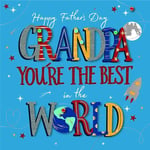 Father's Day Card - Grandpa - 3D Glitter - Talking Pictures Luxury NEW