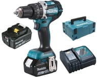 Perceuse Visseuse à Percussion MAKITA DHP484RTJ 18V Li-ion Ø13mm (2 x 5Ah) + chargeur + Mak-Pack complet