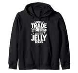 Jelly Bean Funny Candy Cute Snack Zip Hoodie