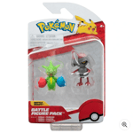 Pack de 2 figurines de combat Pokémon Pawniard et Roselia 5 cm