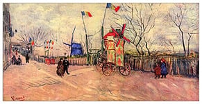 ArtPlaza Van Gogh Vincent - Street Scene in The Montmartre, Le Moulin au Poivre Panneau Décoratif, Bois, Multicolore, 100 x 1.8 x 50 cmAS91236