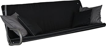 Angerer Coussin balancelle Royale Style 3 Places, Design Style Noir (sans balancelle)