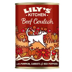 Lily's Kitchen Natural Adult Dog Wet Food, Beef Goulash, 6 x 400g