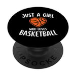 Just A Girl Who Loves Basketball - Basketball coach PopSockets PopGrip Interchangeable