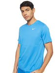 Nike M NK Breathe Run Top SS T-Shirt Homme, Pacific Blue/Pacific Blue/(Reflective Silv) (c/O.), FR : M (Taille Fabricant : M)