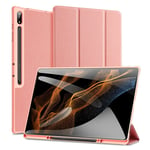 Samsung Galaxy Tab S9 Ultra/S8 Ultra - DUX DUCIS Domo Series Tri-Fold Smart fodral - Pink