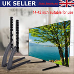 20Universal Desk TV Stand Bracket Mount Table Flat Plasma LCD 14-42" inch UK