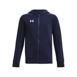 Under Armour UA Rival Fleece FZ Hoodie, Blue, YXS