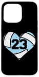 iPhone 15 Pro Max Volleyball Number 23 Jersey Funny Volleyball Heart Game Day Case