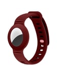 Lippa Silicone Wristband for AirTag and Smart Finder - Red