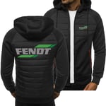 Men's Sweatshirt Jacket Zip Hoodie - 3D Fendt Casual Unisex Long Sleeve Cardigan Hooded Tops Spring and Autumn Sweater Jacket - Teen，Black，3XL