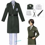 Attack On Titan Cosplay Levi Costume Shingek No Kyojin Scouting Legion Soldat Coat Trench Jacket Uniform Herr Halloween Outfit - Perfet Full Set XL