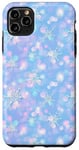 iPhone 11 Pro Max Pink & Blue Mosaic Aura Snowflakes Beautiful Winter Case