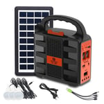 4000mAh Portable Powerstation Station solaire Avec chargement sans fil Système d'éclairage solaire de secours pour l'extérieur