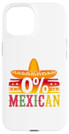 Coque pour iPhone 15 0% Mexicain Cinco De Mayo Fiesta Sombrero Funny Party